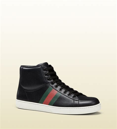 men's gucci sneakers black|gucci sneakers black high top.